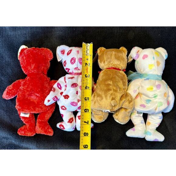 ty Beanie Babies lot of 4 Bears Valentine's Day Love Romantic Gift READ - Picture 4 of 8